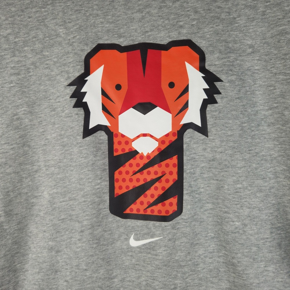 Nike Golf Sweatshirt Men 2XL Gray Tiger Graphic Pullover Crewneck Tiger Woods